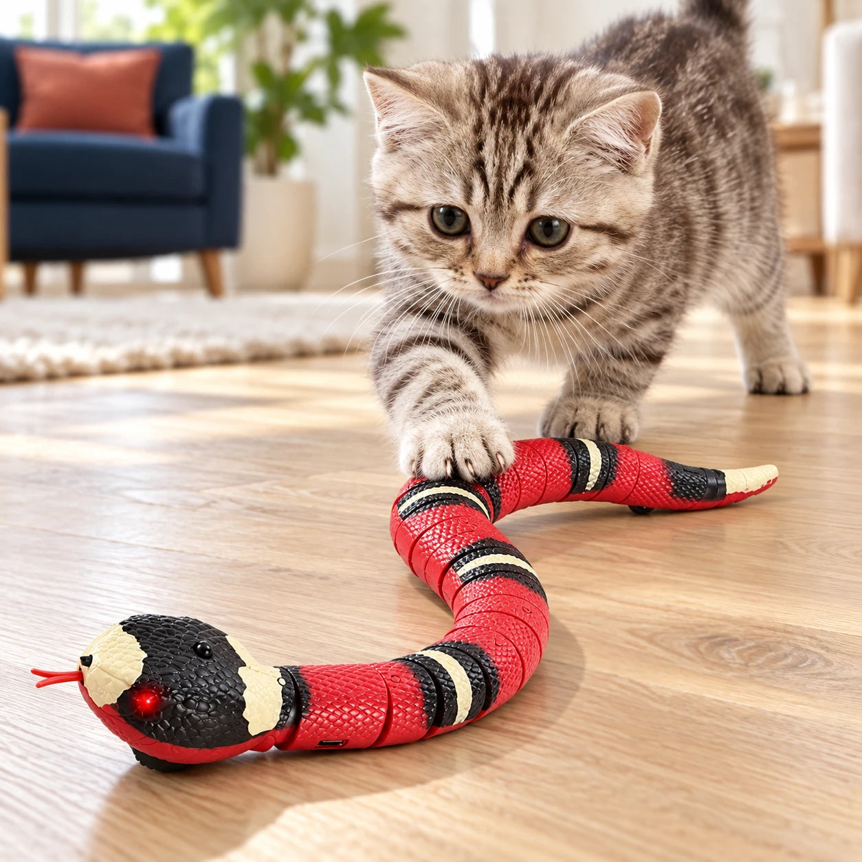 Cat playing with Sidewinder