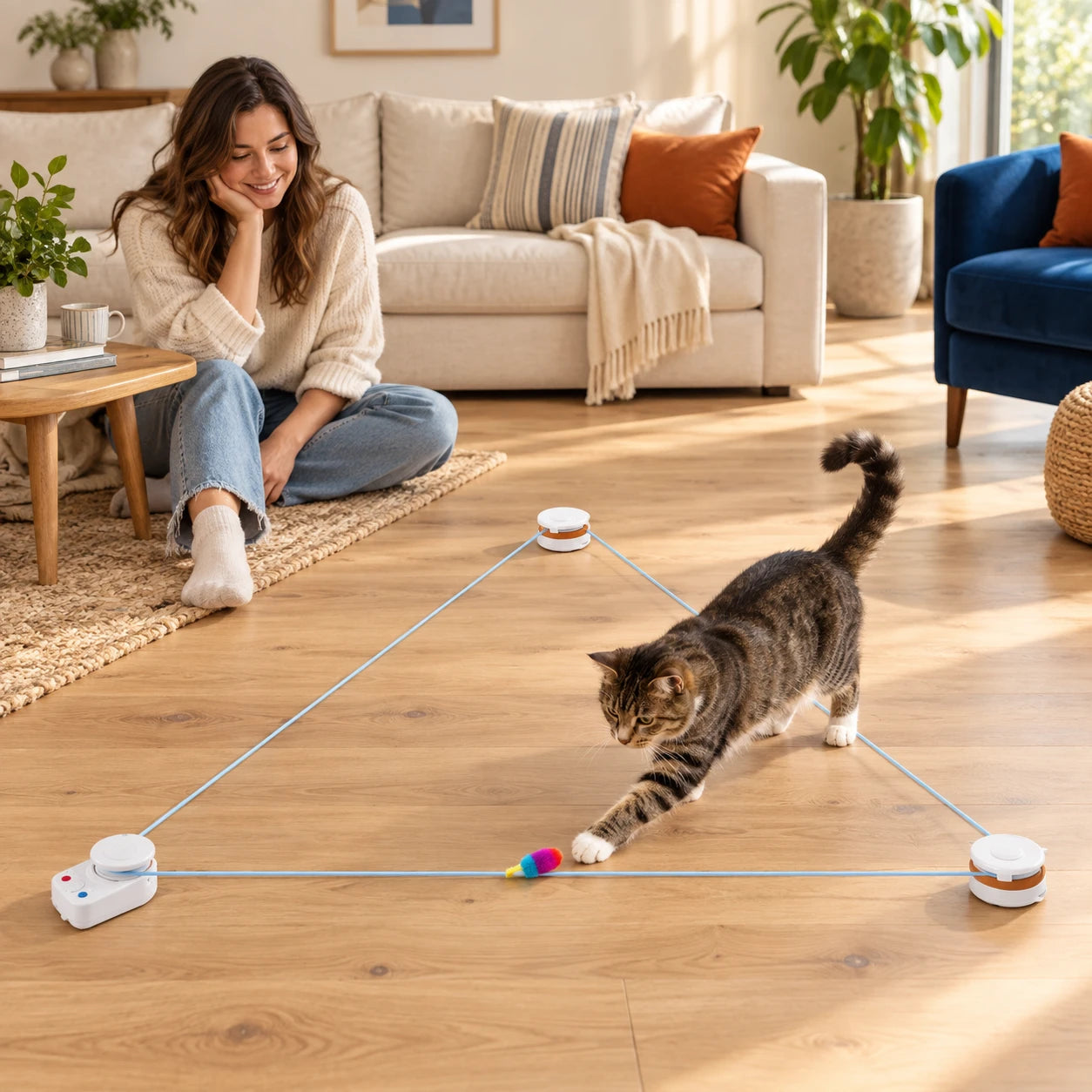 Cat playing with Chase Circuit