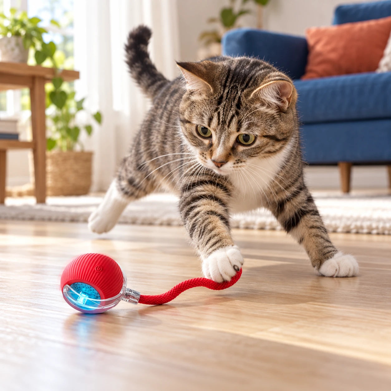 Cat playing with Tailspin